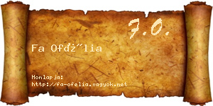 Fa Ofélia névjegykártya